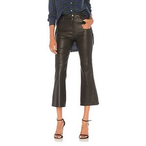 Revolve “Kicks Flare” Cropped leather pants